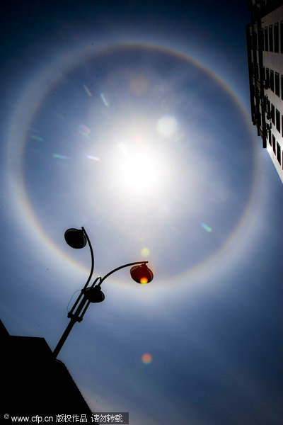 Solar halo observed in NE China