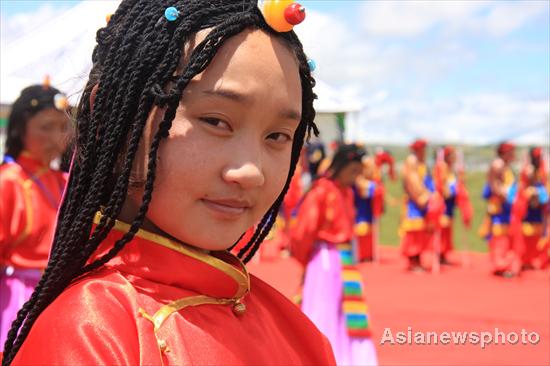 Tibetan girl at anniversary gala