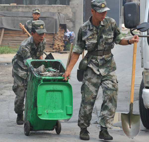 Cleaning the streets for PLA's 84th birthday