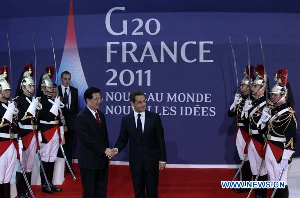 Hu, Sarkozy meet ahead of G20 summit
