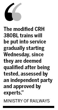 Recalled trains back on tracks
