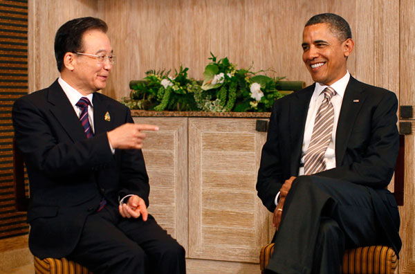 Wen and Obama's brief Bali encounter