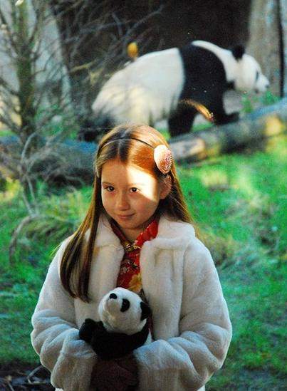 Girl, panda share more than just a name
