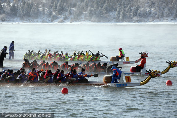 Dragon boat race ahead of festival