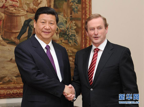 Chinese VP holds talks with Irish PM