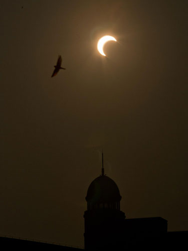 Rare solar eclipse watched around China