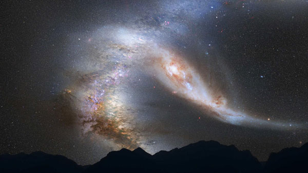 Milky Way merges with Andromeda galaxy