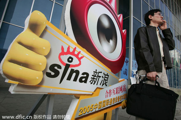 Sina banned from publication over online-porn accusations