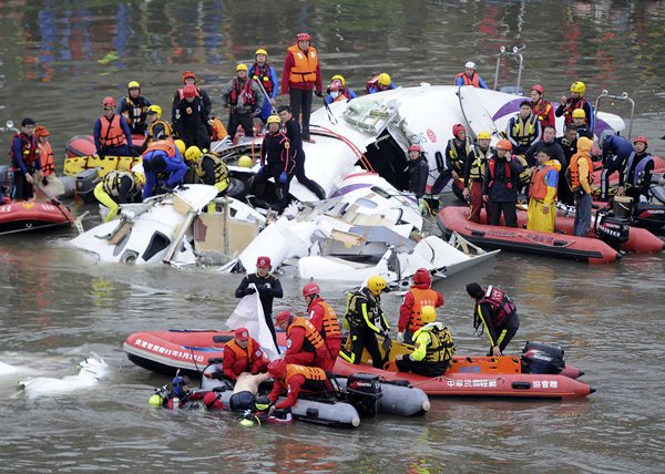 Wreckage of crashed aircraft recovered from water