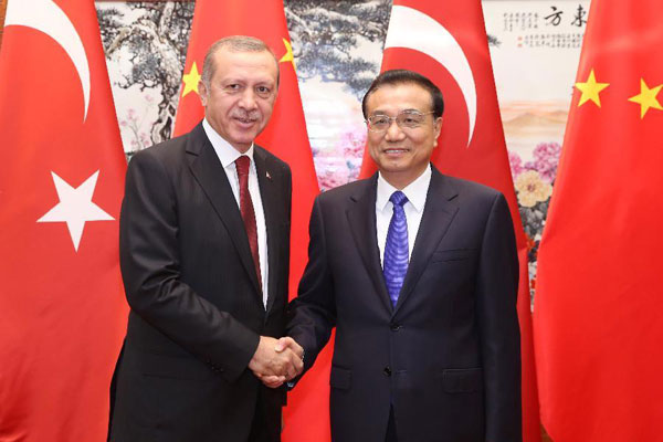 Chinese premier meets Turkish president