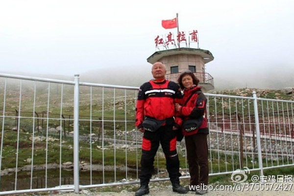 Silver-haired couple goes on epic motorbike trip