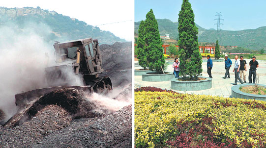 Land laid waste by coal is reborn as cultural garden