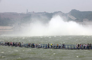 Yellow River churns with seasonal rainfall