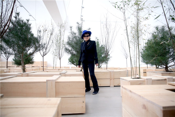 Yoko Ono charms Beijing audiences in solo exhibition