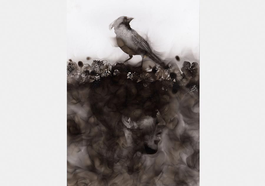 Canadian artist creates art using smoke and flame