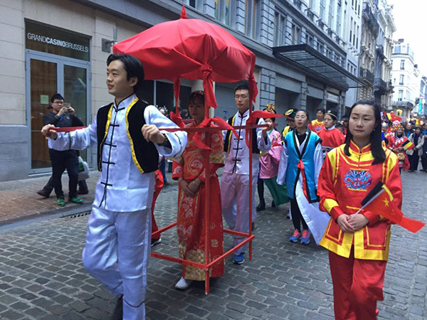 Chinese New Year parade held in Brussels