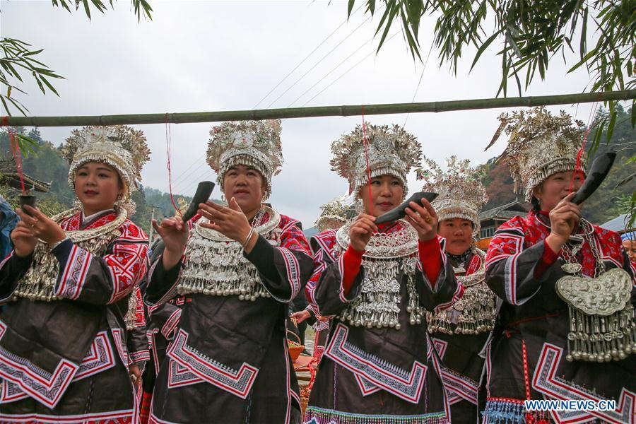 Miao people celebrates traditional New Year festival