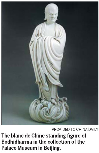 A white porcelain statue that shapes and colors history