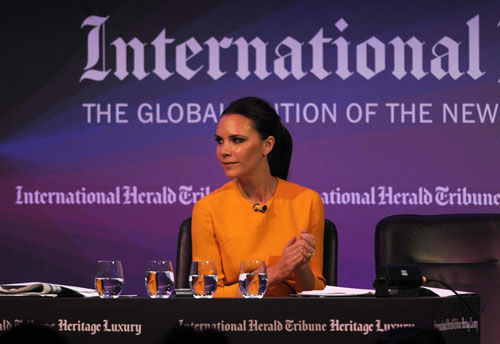 Victoria Beckham attends International Herald Tribune Heritage Luxury conference