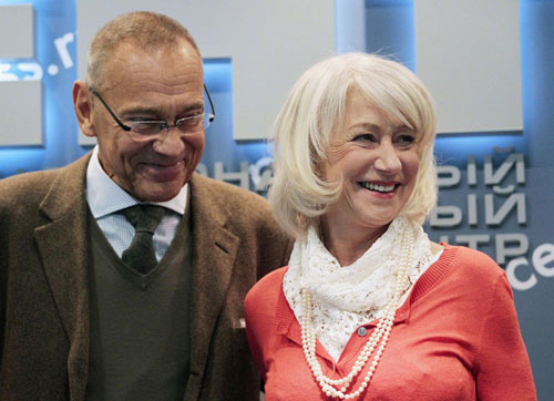 Helen Mirren promotes film 'The Last Station' in Moscow