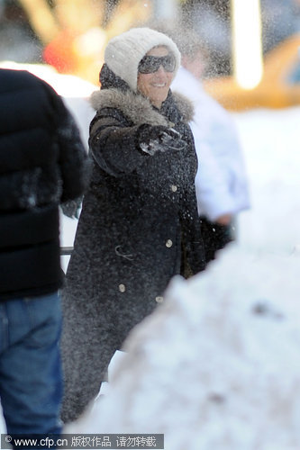 Sarah Jessica Parker's family fun in the snow