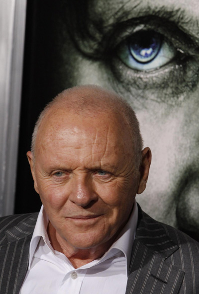 Anthony Hopkins at the film premiere of 'The Rite' in Hollywood