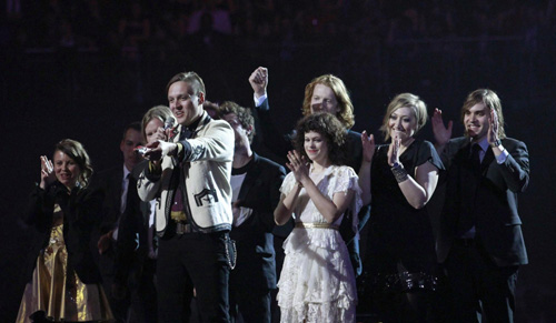 Canada's Arcade Fire steal show at UK's BRIT awards