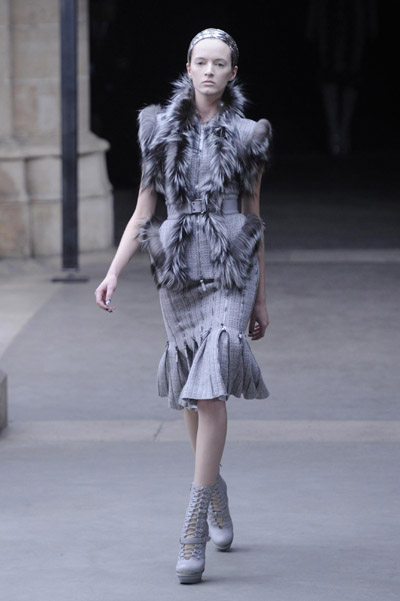 Alexander McQueen fashion collection show during Paris Fashion Week