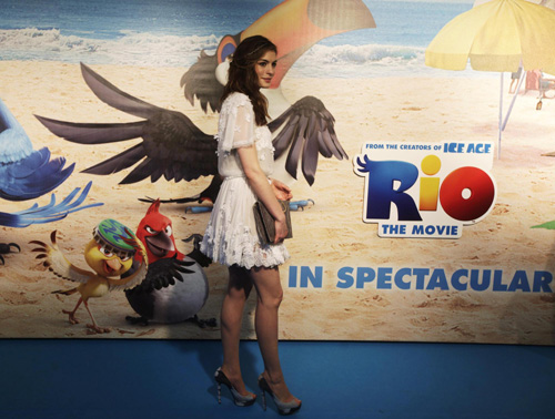Film premiere of 'Rio, the movie' in Rio de Janeiro