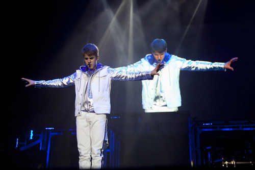 Justin Bieber performs during his concert