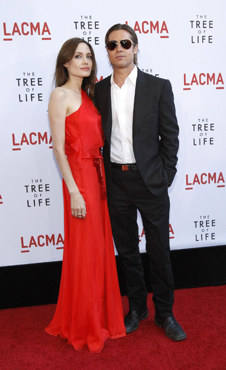 Jolie and Pitt attend premiere of 'The Tree of Life' at LACMA in Los Angeles