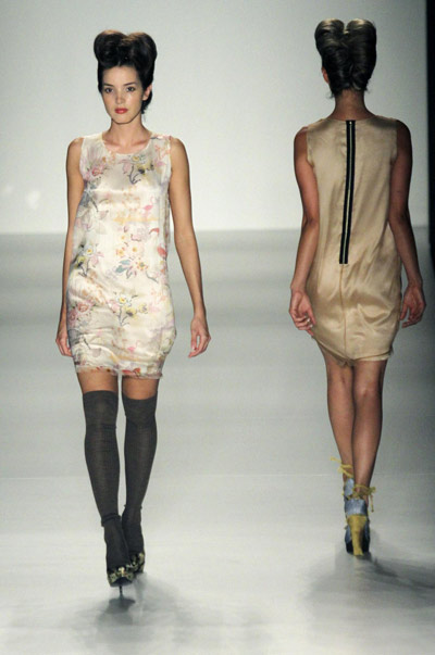 Models present creations by Italian designer Fabio Sasso