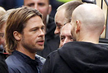 Brad Pitt films 'World War Z'