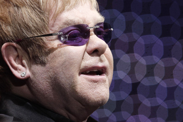 Elton John performs in Riga