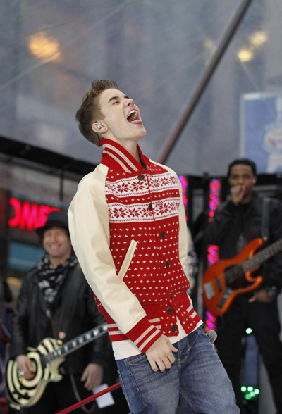 Justin Bieber performs on 'Today' show