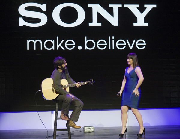 Kelly Clarkson performs for Sony