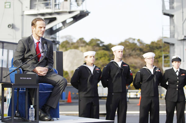 'Battleship' cast members attend news conference