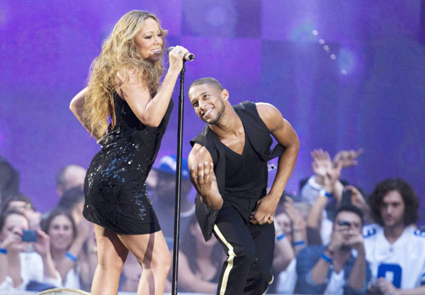 Mariah Carey performs at NFL kickoff show