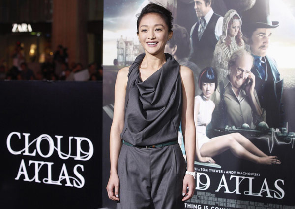 Tom Hanks, Zhou xun attend premiere of 'Cloud Atlas'