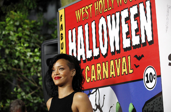 Rihanna attends Halloween Carnaval