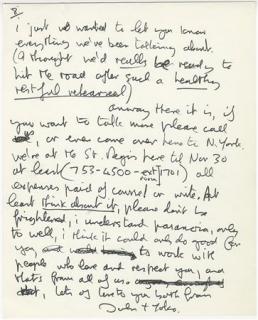 Rare John Lennon letter to Eric Clapton up for auction