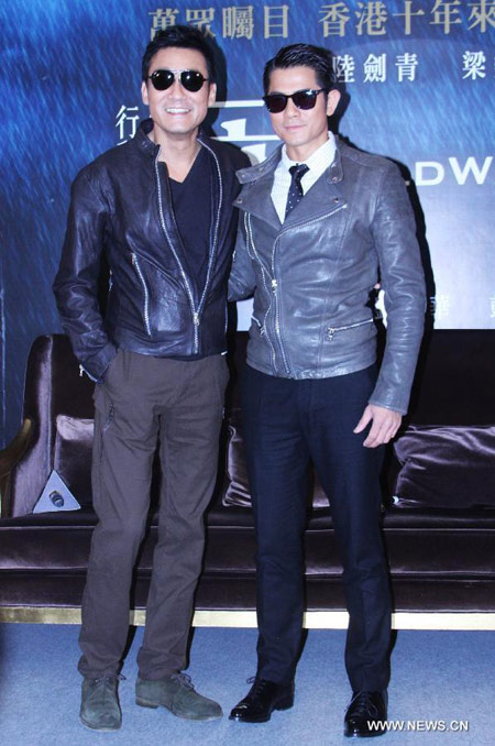 Tony Leung, Aaron Kwok promote 'Cold War' in Taipei