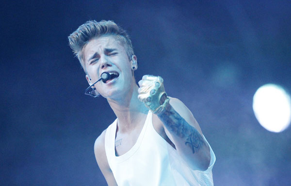 Justin Bieber performs during his Believe Tour