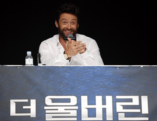 Hugh Jackman promotes 'The Wolverine' in Seoul