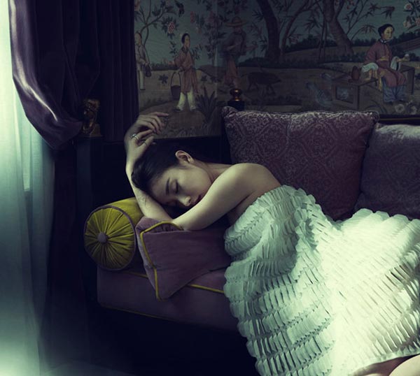 Chinese actress Ni Ni poses for fashion shoots