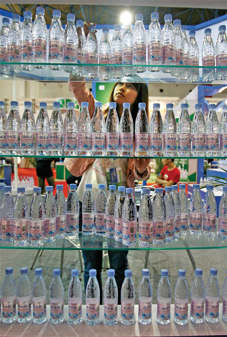 China gushes over high-end bottled water