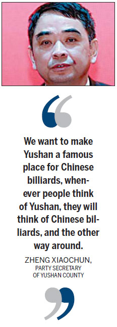 Yushan on cue for Chinese billiards breakthrough