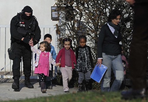 French nursery school tension ends safely