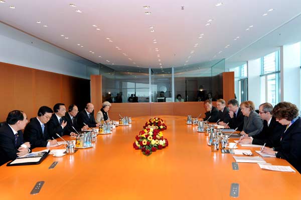 Chinese vice premier meets Merkel on ties