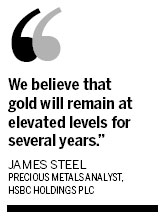 HSBC expects glitter in gold market